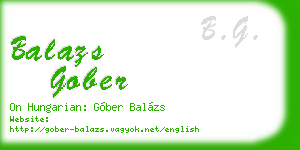 balazs gober business card