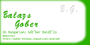 balazs gober business card